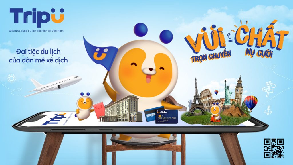 TripU với hình ảnh trẻ trung sinh động và hiện đại.